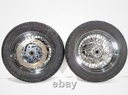 2004 Harley Road King Touring Classic OEM Front Rear Wheel Rim Tire Spoked 16 2004 Harley Road King Touring Classic OEM Front Rear Wheel Rim Tire Spoked 16