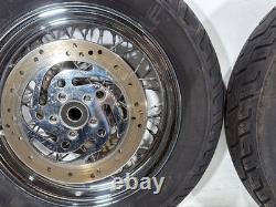 2004 Harley Road King Touring Classic OEM Front Rear Wheel Rim Tire Spoked 16