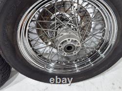 2004 Harley Road King Touring Classic OEM Front Rear Wheel Rim Tire Spoked 16
