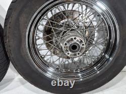 2004 Harley Road King Touring Classic OEM Front Rear Wheel Rim Tire Spoked 16