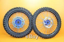 2006 02-08 YZ250 YZ125 Front Rear Wheel Set Blue / Black Hub Rim Spokes Rotor