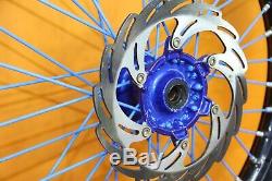 2006 02-08 YZ250 YZ125 Front Rear Wheel Set Blue / Black Hub Rim Spokes Rotor