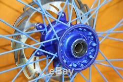 2006 02-08 YZ250 YZ125 Front Rear Wheel Set Blue / Black Hub Rim Spokes Rotor