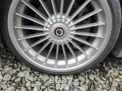 2007 08 Alpina B7 Oem 21 Inch Wheel Set Front And Rear With Caps 20 Spoke Silver