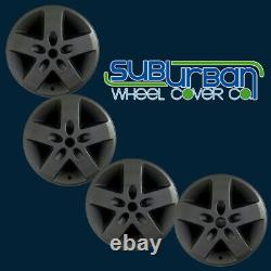 2007-2017 Jeep Wrangler # 7907-MB 17 5 Spoke MATTE Black Wheel Skins NEW SET/4