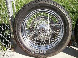 2007 Harley-davidson Softail Deluxe Front & Rear Spoke Wheels Tire 16