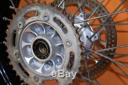 2008 05-19 DRZ400SM SUPERMOTO Front Rear Wheel Set Hub Rim Spokes Rotor 17