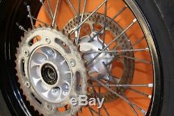 2008 05-19 DRZ400SM SUPERMOTO Front Rear Wheel Set Hub Rim Spokes Rotor 17