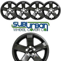 2009-2014 Dodge Challenger # IMP355BLK 18 5 Spoke Gloss Black Wheel Skins SET/4