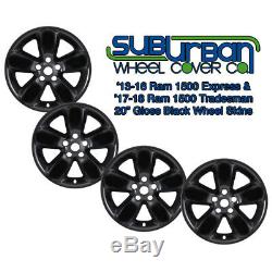 2013-2018 Ram 1500 # 2237GB 20 5 Spoke Gloss Black Wheel Skins NEW SET 4