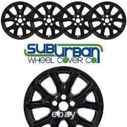 2014-2018 Jeep Cherokee Latitude # 7913-GB 17 5 Y Spoke BLACK Wheel Skins SET/4