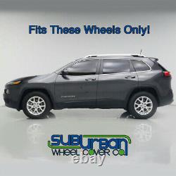 2014-2018 Jeep Cherokee Latitude # 7913-GB 17 5 Y Spoke BLACK Wheel Skins SET/4