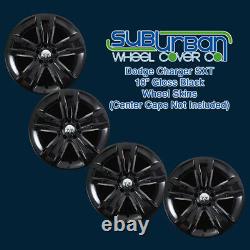 2015-2019 Dodge Charger SXT # 8252-GB 18 5 Spoke Gloss Black Wheel Skins SET/4