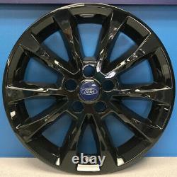 2017-2018 Ford Fusion # 767-GB 17 10 Spoke Gloss Black Wheel Skins NEW SET/4