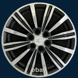 2017-2019 CADILLAC XT5 # 8017CGB 18 Wheel BLACK & CHROME Wheel Skins NEW SET/4