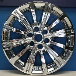 2017-2019 CADILLAC XT5 # 8017P-C 18 12 Spoke Wheel Chrome Wheel Skins NEW SET/4