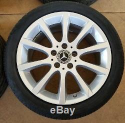 2017 Mercedes-benz Slc300 Front Rear 17 10-spoke Wheel Rim Pirelli Tire Set Oem