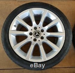 2017 Mercedes-benz Slc300 Front Rear 17 10-spoke Wheel Rim Pirelli Tire Set Oem