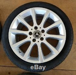 2017 Mercedes-benz Slc300 Front Rear 17 10-spoke Wheel Rim Pirelli Tire Set Oem