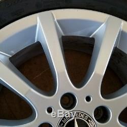 2017 Mercedes-benz Slc300 Front Rear 17 10-spoke Wheel Rim Pirelli Tire Set Oem