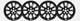2019-2020 Ford Fusion Se # 769-gb 17 10 Spoke Gloss Black Wheel Skins New Set/4