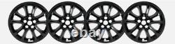 2019-2020 Ford Fusion SE # 769-GB 17 10 Spoke Gloss Black Wheel Skins NEW SET/4