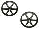 20 Bmx Mag Plastic 6 Spokes Front & Rear Freewheel Wheel Black