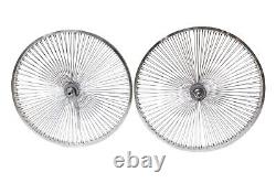 20 Bicycle Wheel Rims Set 140 spokes Rear & Front Chrome Beach Cruiser Lowrider