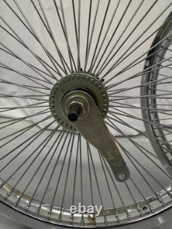 20 Bicycle Wheel Rims Set 68 spokes Rear & Front Chrome Beach Cruiser Lowrider