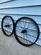 20 Bicycle Wheels Set Spoke Black Front Rear Bmx Bike 3/8 Axles New Rims Mags