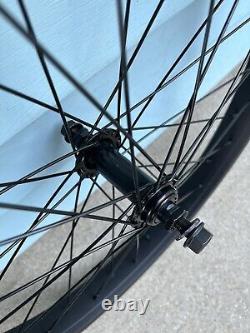 20 Bicycle Wheels Set Spoke Black Front Rear BMX Bike 3/8 Axles New Rims Mags