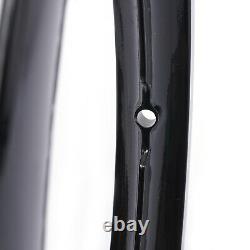 20 Inch 3-Spoke Bike Wheels Tire Rims Set Bicycle Front Rear Black/White Wheel