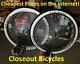 20 Lowrider Logo Bicycle Chrome Wheels & White Walls 144 Spoke Front & Rear