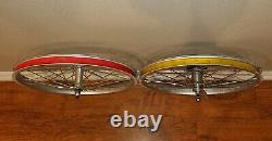 20 Weinmann Bicycle Front & Rear Coaster Alloy Wheel Set 12G 36 Spokes Silver