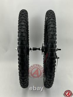 20 X 2.125 6-SPOKE MAG RIM With OLD SCHOOL BMX MOTOCROSS-GRIP TIRES SCRAMBLER BIKE