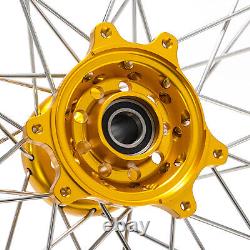 211.6 182.15 Spoke Front Rear Wheel Gold Hub Black Rim for Sur-Ron Ultra Bee
