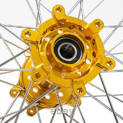 211.6 182.15 Spoke Front Rear Wheel Gold Hub Black Rim for Sur-Ron Ultra Bee