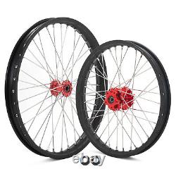 211.6 191.6 Spoke Front & Rear Wheels Red Hubs Black Rims for Talaria Sting
