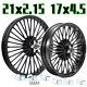 21x2.15 17x4.5 Fat Spoke Wheels Rims Choppers For Harley Dyna Super Glide Fxdl