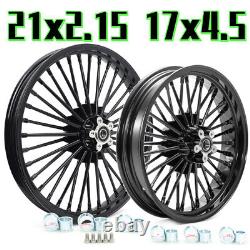21X2.15 17X4.5 Fat Spoke Wheels Rims Choppers for Harley Dyna Super Glide FXDL