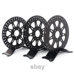 21X3.5 16X5.5 Fat Spoke Wheels Rotors for Harley Touring Street Road Glide 09 UP