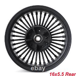 21X3.5 16X5.5 Fat Spoke Wheels Rotors for Harley Touring Street Road Glide 09 UP