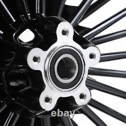 21X3.5 16X5.5 Fat Spoke Wheels Rotors for Harley Touring Street Road Glide 09 UP