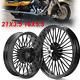 21x3.5 16x5.5 Fat Spoke Wheels Set For Harley Touring Street Electra Glide 09-21