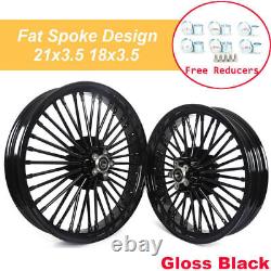21X3.5 18X3.5 Fat Spoke Wheel Front Rear for Harley Dyna Fat Bob FXDF Wide Glide
