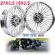 21x3.5 18x3.5 Fat Spoke Wheels Chrome For Harley Softail Heritage Classic Deluxe