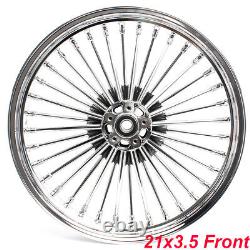 21X3.5 18X3.5 Fat Spoke Wheels Chrome for Harley Softail Heritage Classic Deluxe