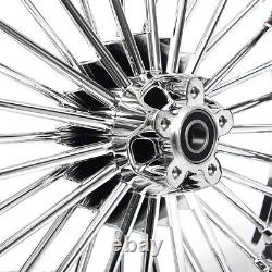 21X3.5 18X3.5 Fat Spoke Wheels Chrome for Harley Softail Heritage Classic Deluxe