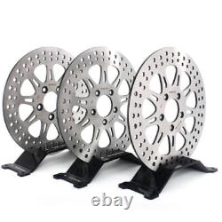 21X3.5 18X5.5 Fat Spoke Wheels Rotor for Harley Touring Electra Glide FLHT 09-23