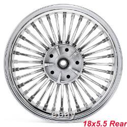 21X3.5 18X5.5 Fat Spoke Wheels Rotor for Harley Touring Electra Glide FLHT 09-23